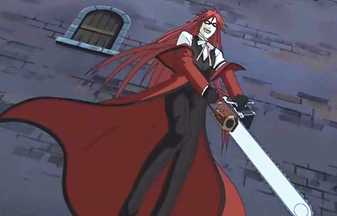 黑执事格雷尔黑执事里面的死神,格雷尔一登场的武器是一把电锯,也被