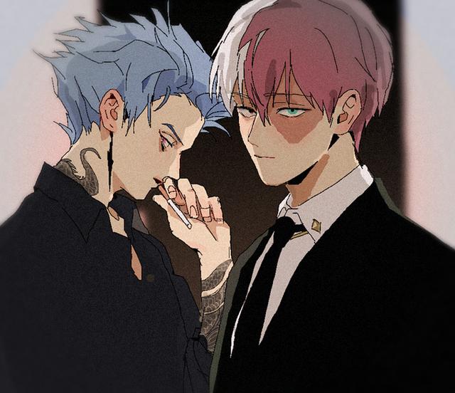 我的英雄学院:轰焦冻，微信头像，我的英雄学院:轰焦冻（寥寥几笔就邪魅又帅气满满的轰焦冻同人动图插画）