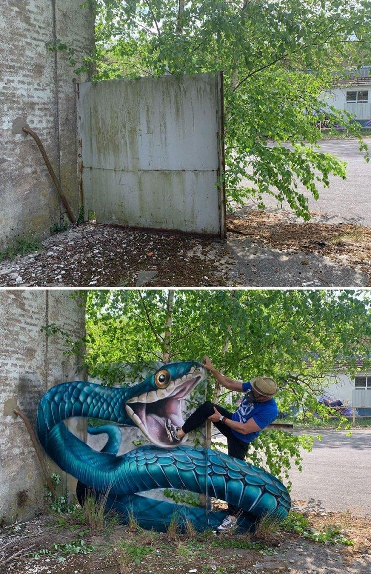 吓死人的立体画(逼真到让人害怕)