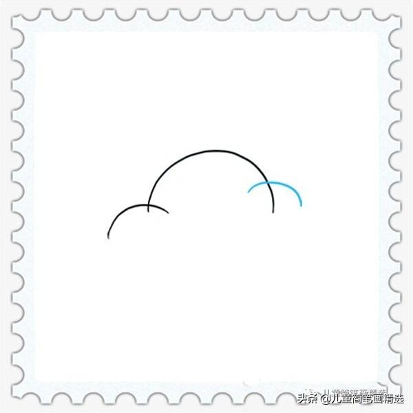 有仙气的云简笔画可爱，儿童简笔画精选-如何画一朵云彩