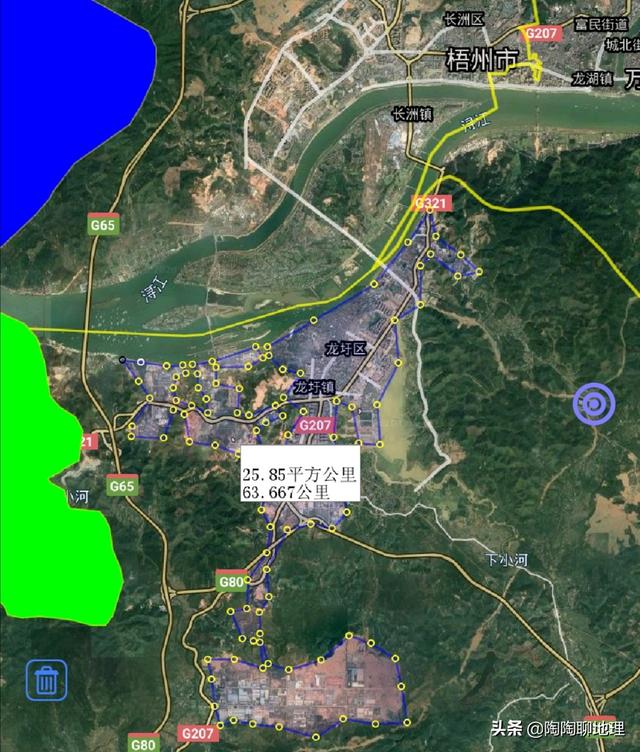 广西梧州市地理位置，梧州市各地建成区排名