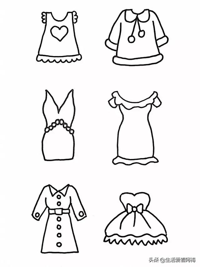 画衣服的简笔画，画简笔画：衣服（服装篇简笔画教程）