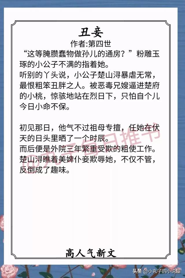 极品纨绔左妻右妾，官二代类的小说官越大越好（《兄宠》《丑妾》《小公爷打脸日常》超赞）