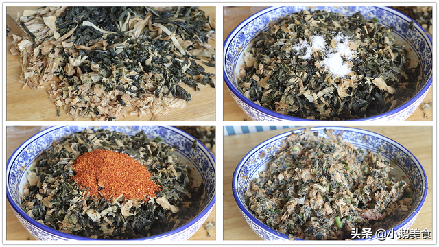 干菜包子馅的家常做法，干菜包子这样调馅真好吃