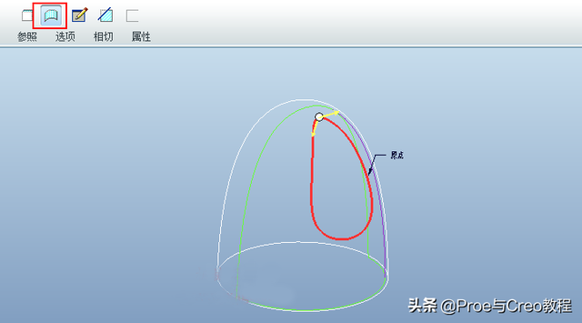 如何用creo画球体，creo怎么画圆锥体（Proe曲面建模创建球形把手）