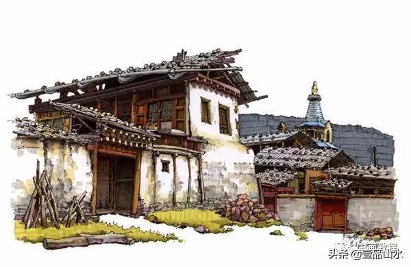 彩绘风景，彩绘风景图片简单 初学者（夏克梁的水彩手绘风景作品欣赏）