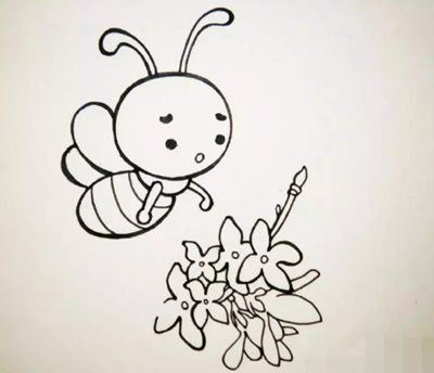 小蜜蜂的简笔画，蜜蜂简笔画怎么画（两种不同的画法适合零基础和手残党）