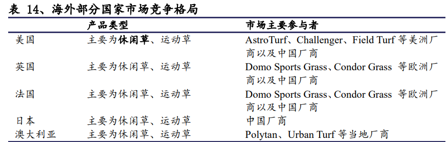 bellinturf（人造草坪行业专题报告）