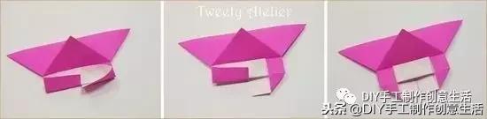 手工折纸折书签教程，折纸手工简单书签（DIY手工制作教程）