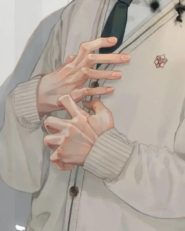 手控党福利/精致复古漫风人物局部插画欣赏，微信头像，手控党福利/精致复古漫风人物局部插画欣赏（漫画手控图片古风）