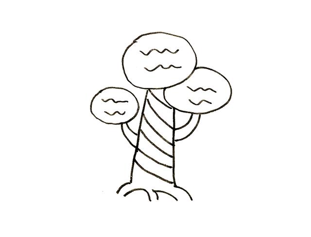 20种大树的画法简笔画，10种不同大树卡通画