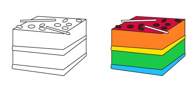 生日蛋糕图片简笔画，简笔画之生日蛋糕怎么画（<二>漂亮的生日蛋糕素材）