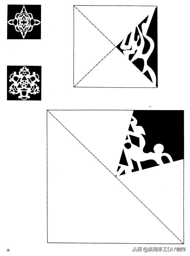 100种剪纸窗花教程图解，窗花剪纸教程图解（40多种雪花窗花剪纸图案）