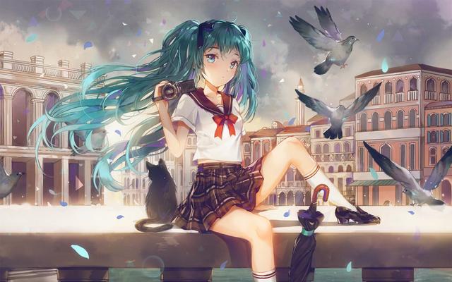 甜美少女初音未来，初音未来糖果少女（分享一组甜美少女初音未来壁纸图片）