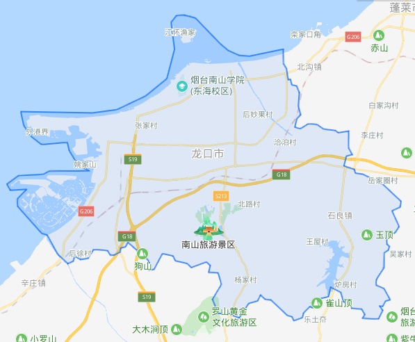 龙口地图(龙口地名) - 贝贝号