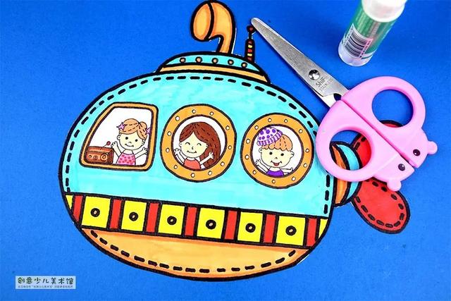 少儿绘画海底世界，幼儿画画海底世界（幼儿趣味画--一起去参观大海吧）