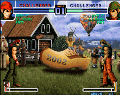 拳皇97连续技，拳皇97特瑞最快通关（经典街机《拳皇》1P和2P一起摇大招）