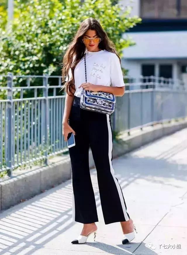 粗跟低帮高跟鞋怎么搭配裤子，气场超强的时髦组合