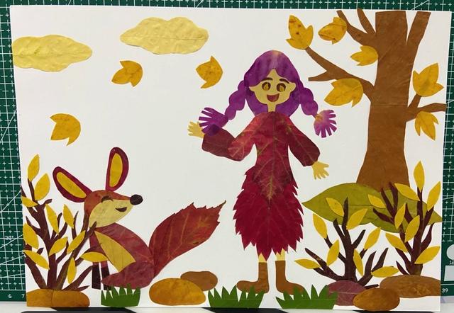 用树叶贴画的方法与步骤，怎样用树叶贴画（不花一分钱的早教课）