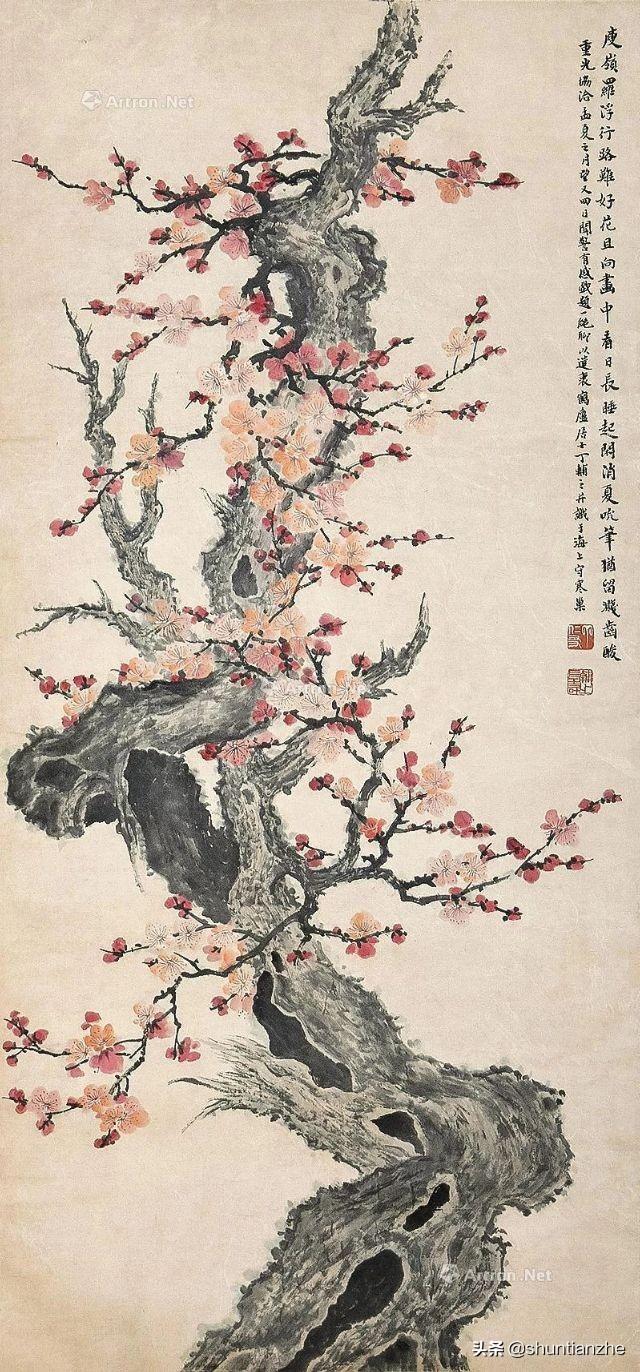 写意梅花100种画法，构图一百例，学完够用了