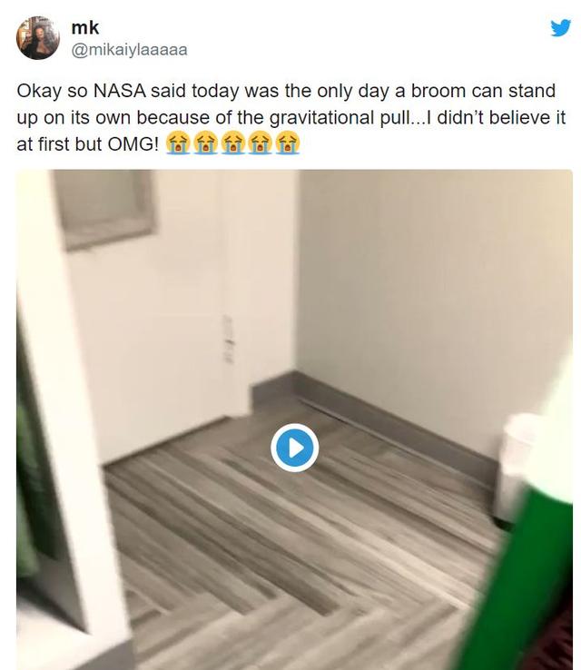 今天扫把站住，今天为啥笤帚可以站立（NASA出来辟谣：It's）