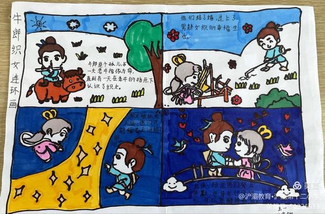 中国民间故事连环画怎么画五年级4张，当连环画遇到民间故事——五年级语文实践活动