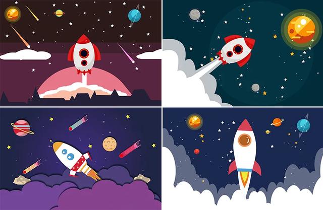 嫦娥奔月简笔画，嫦娥奔月简笔画简单又漂亮（综合创意美术课程《冲出云霄》）