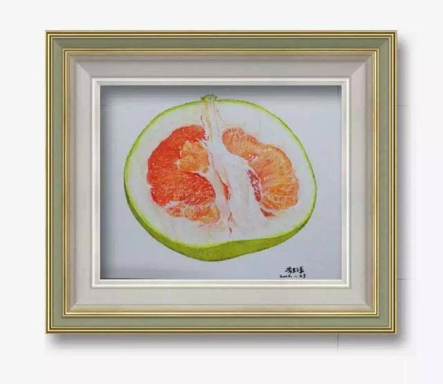 简笔画柚子怎么画，简笔画柚子怎么画好看（绘画~彩铅丨香甜可口的柚子）