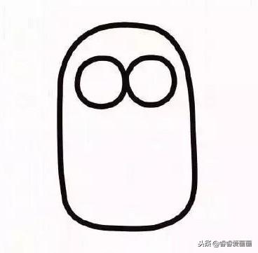 怎么画小黄人超级可爱，卡通人物简笔画：小黄人怎么画