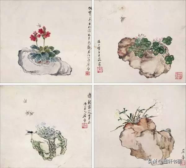 居廉淡雅国画作品欣赏，居廉精品画作欣赏