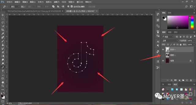 抖音logo制作教程，抖音logo怎么制作（PS教程，别再熬夜刷抖音了）