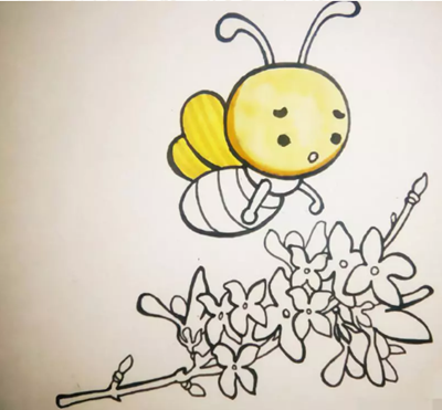 小蜜蜂的简笔画，蜜蜂简笔画怎么画（两种不同的画法适合零基础和手残党）