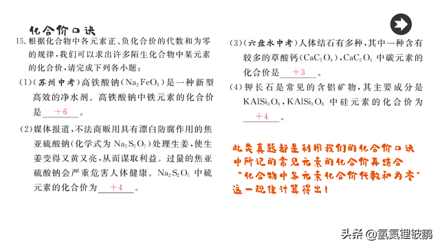 硅的化合价是多少，氮化硅的化合价是多少（初中九年级化学必背的口诀-----化合价口诀）