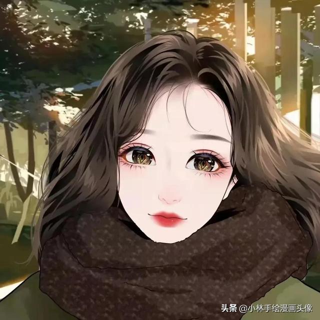简约手绘头像 温柔是人间宝藏.微信，简约手绘头像 温柔是人间宝藏.（一张张自带仙气的女生头像）