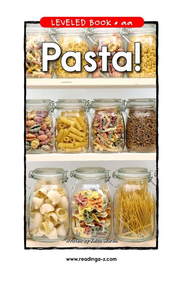 pasta是什么意思英语，pasta是什么意思（RAZ分级读物aa级——《Pasta》）