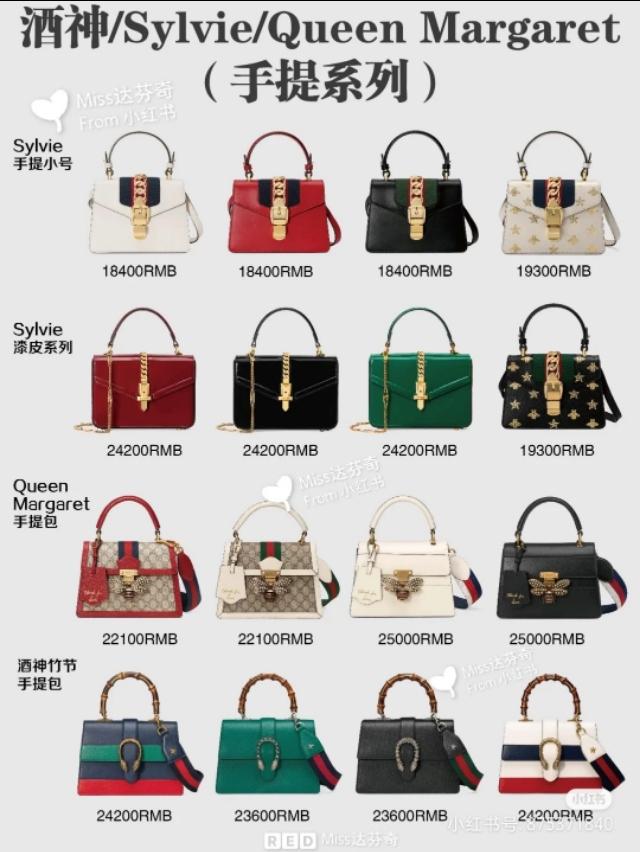 古驰女包价格及图片，128款Gucci九大系列包包（古驰女包价位）