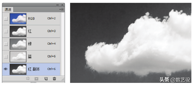 云朵沙发用法图解，PS的通道功能就可以