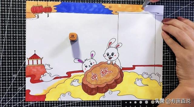 中秋节的手抄报怎么画，中秋节的手抄报怎么画 一等奖（中秋节主题手抄报模板）