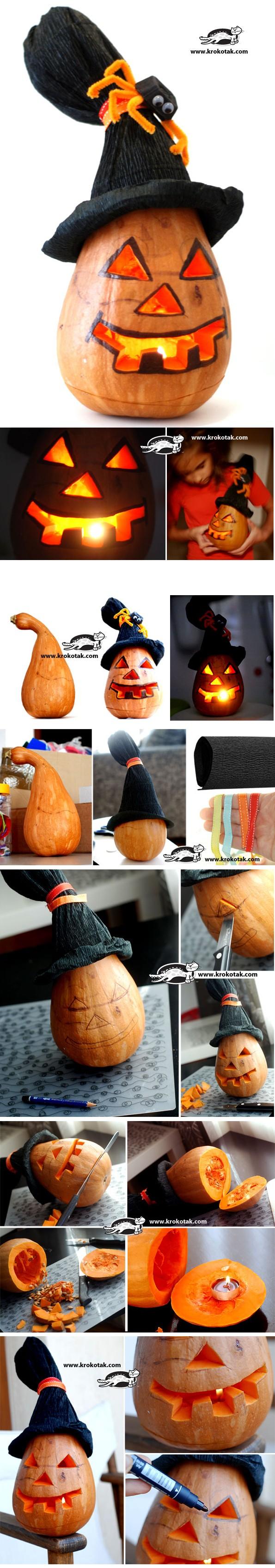 万圣节南瓜简笔画，万圣节南瓜简笔画 女巫（万圣节主题小手工+简笔画+美食教程）