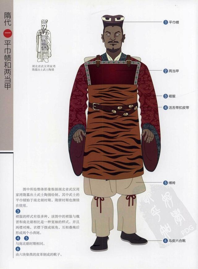 古代男子服饰的图解，周朝男子服装，详细描述（中国古代历代将士盔甲彩图）