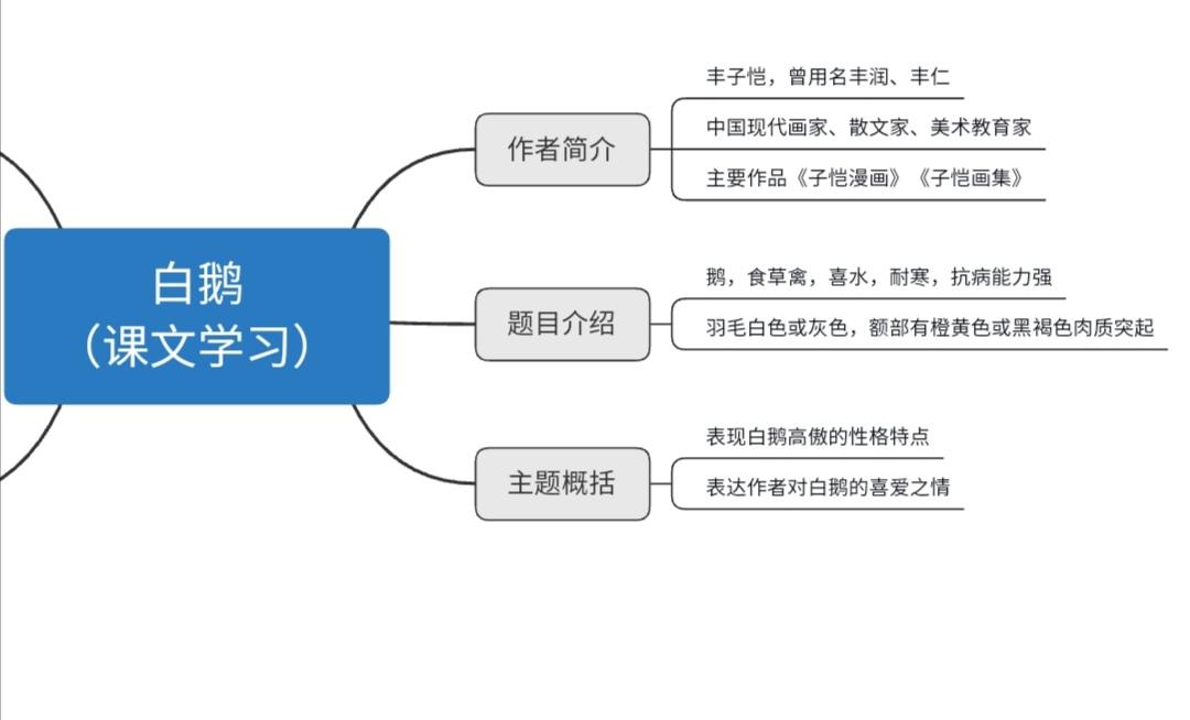 母雞課文,《白鵝》學習導圖及對比閱讀 - 玉三網