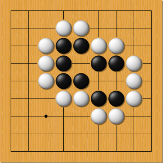 围棋棋盘多少条线,围棋入门基本知识口诀(第8节:两眼活棋)