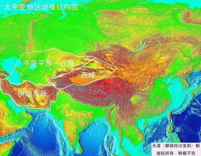 天山在地图上的位置，天山在哪里地图（详解天山南北——西域与大中亚地区）