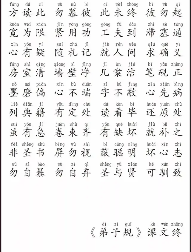 柬和谏的区别，疵怎么读拼音怎么写（《弟子规》全文，译文拼音版）