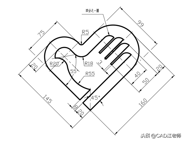 cad必学图纸，这21张CAD经典基础练习图