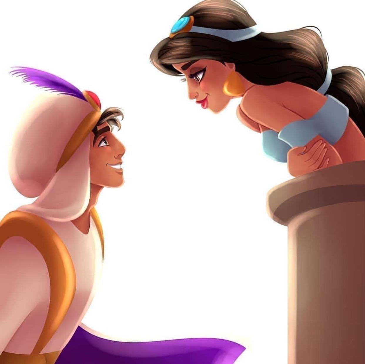 迪士尼公主与王子的甜蜜对视,哪位王子颜值第一?众人选野兽王子