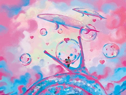 背景/你的眼睛里有海 烟波蓝 两颗黑瞳是害羞的 泅泳的小鲸，你是我眼睛里的海（对我而言，未来一直绚烂缤纷图片）