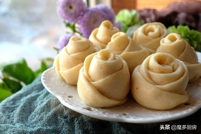 玫瑰花馒头怎么做，怎样做美味的南瓜味的玫瑰馒头（手把手教你做玫瑰花馒头）