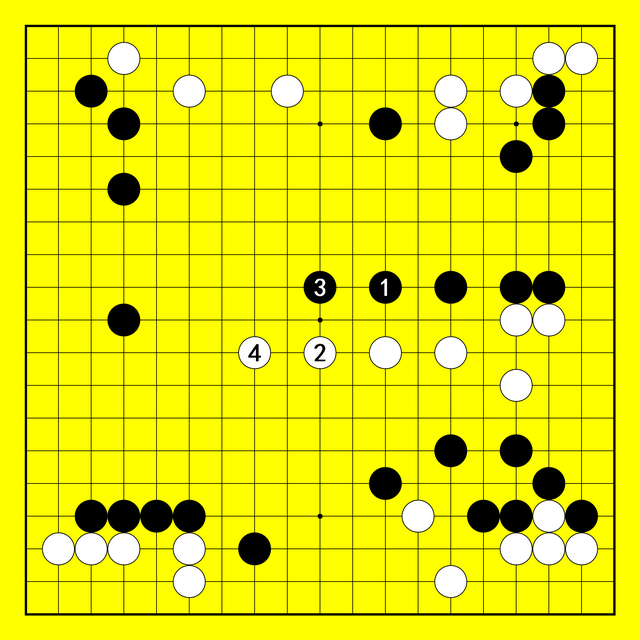 围棋三十六种杀法，围棋的基本杀法——一招致命杀法（围棋中盘攻防，攻逼法1）