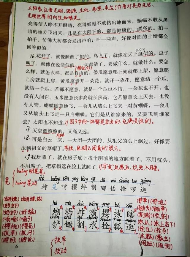 祖父的园子主要内容，祖父的园子课文内容简述（五年级语文下册第二课《祖父的园子》课文笔记和知识点）